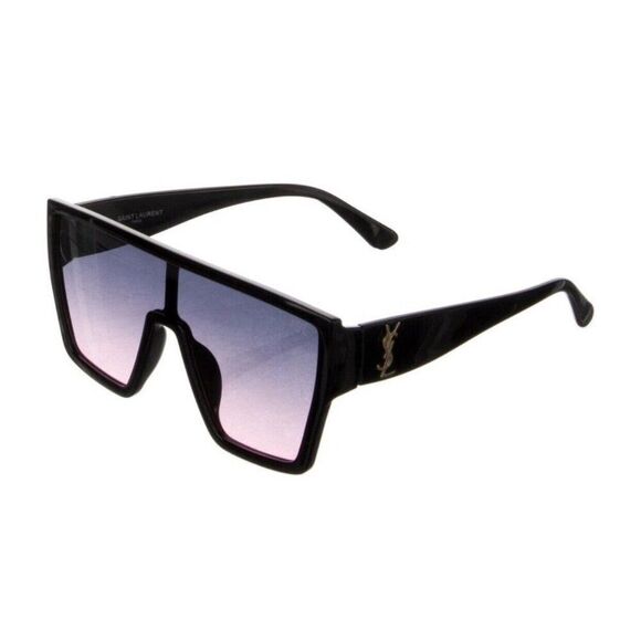 Saint Laurent Authentic Black Shield Oversized Sunglasses 686788 - Picture 2 of 9